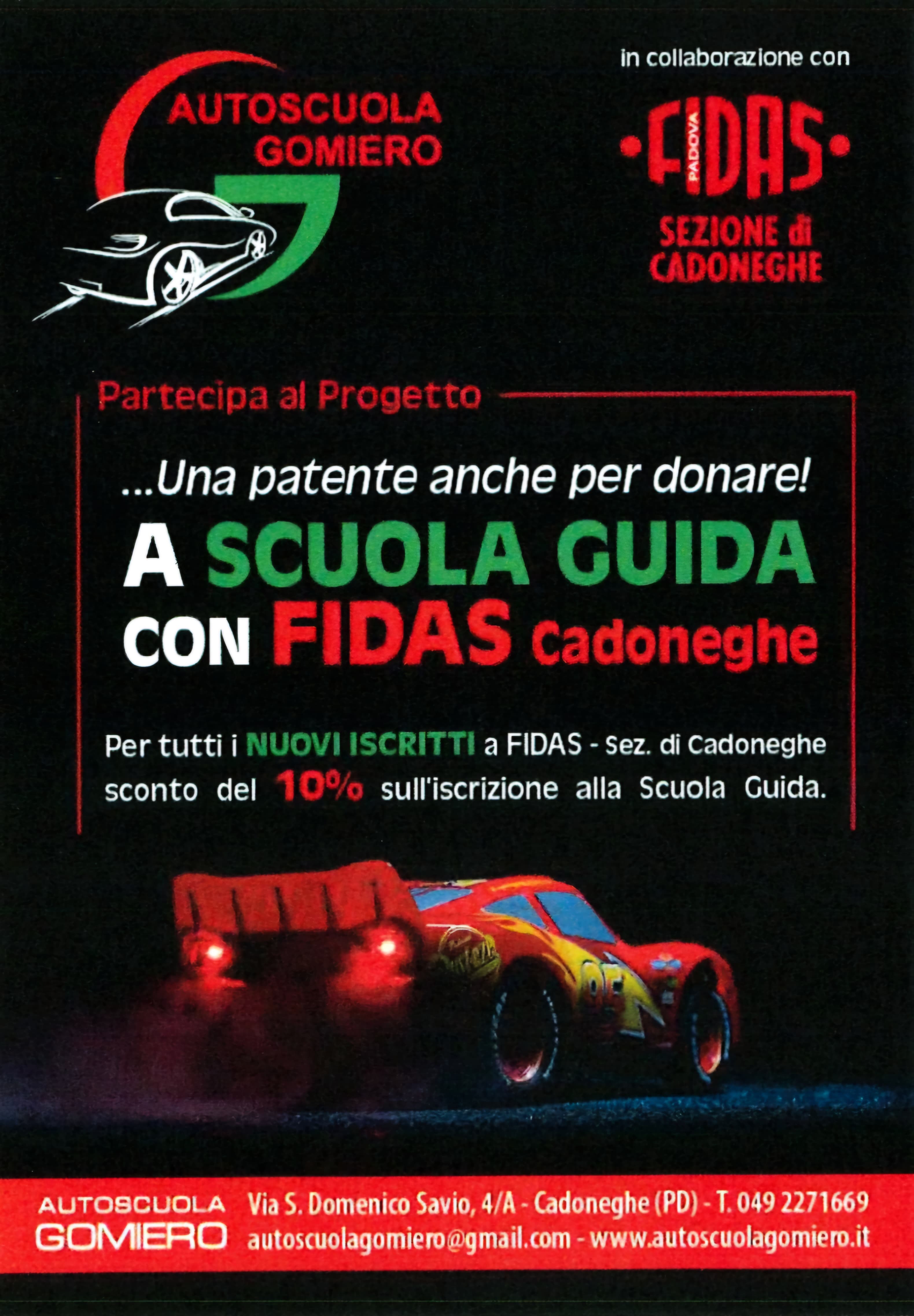 Clicca per accedere all'articolo A scuola guida con FIDAS-Cadoneghe - sconto del 10%